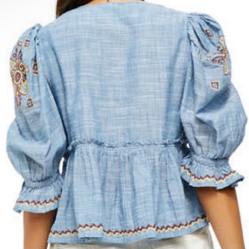 ✨Host Pick ✨ “FREE PEOPLE”  Talulah Embroidered Top, Ladies Size Small - Picture 3 of 12